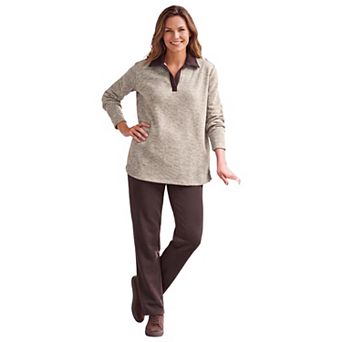 Woman Within Plus Size 2 pc Fleece Polo Set