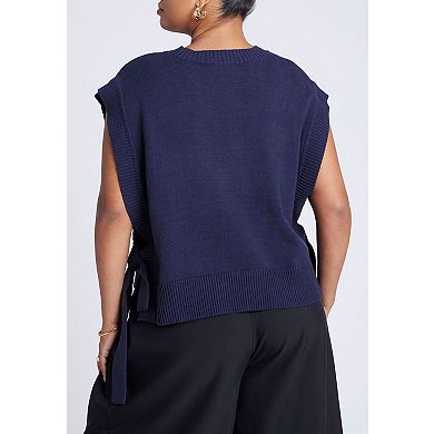 ELOQUII Women's Plus Size Overlay Sweater