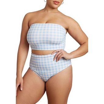 ELOQUII Women's Plus Size Strapless Tankini