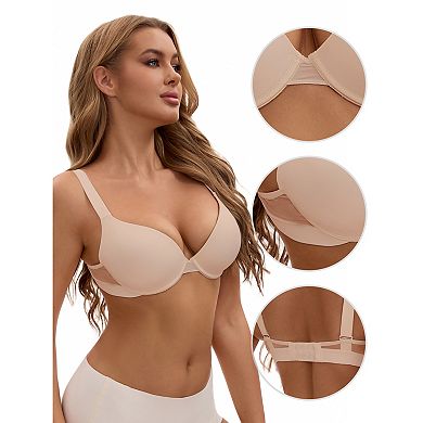 Women's Push Up Underwire Adjustable Straps Seamless Soft Bras
