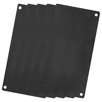 5 pc Stainless Steel Blank Tags, 80 x 50mm Rectangle Engraving Blanks Card with 4 Hole