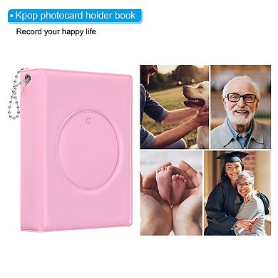 3 Inch Mini Kpop Photocard Binder 2.5"x3.5" Album with 32 Pockets Small Picture Holder Book 2 Pack