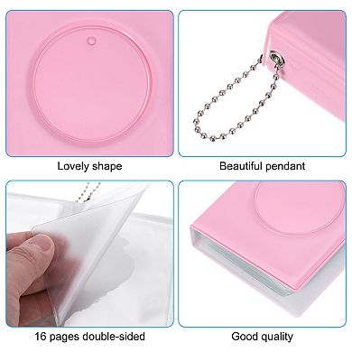 3 Inch Mini Kpop Photocard Binder 2.5"x3.5" Album with 32 Pockets Small Picture Holder Book 2 Pack