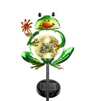 Solar Frog Garden Lights,Decorative Outdoor Stake Lights with Auto On/Off for Pathway & Patio Decor