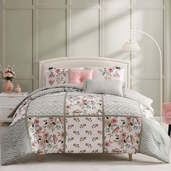 Bebejan Sage Serenity 100 % Cotton Sateen 5 pc Reversible Comforter Set