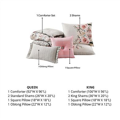 Bebejan Sage Serenity 100 % Cotton Sateen 5 Piece Reversible Comforter Set