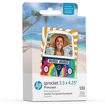 Hp Sprocket 3.5 X 4.25” Sticky-backed Photo Paper, 100 Pack, Compatible With Hp Sprocket 3x4 Printer