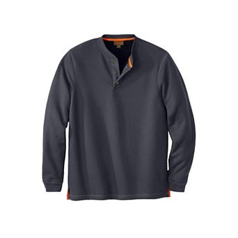 KingSize Men's Big & Tall Bonded Sherpa Waffle Henley