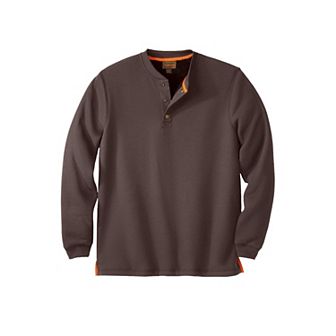 KingSize Men's Big & Tall Bonded Sherpa Waffle Henley
