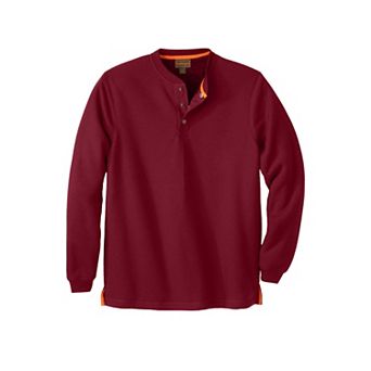 KingSize Men's Big & Tall Bonded Sherpa Waffle Henley