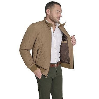 Men's Dockers Quilted Bomber Jacket with Stand Collar