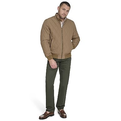 Men's Dockers Quilted Bomber Jacket with Stand Collar