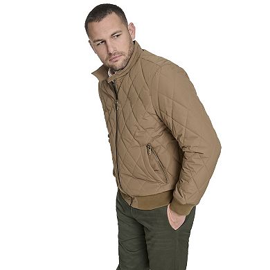 Men's Dockers Quilted Bomber Jacket with Stand Collar