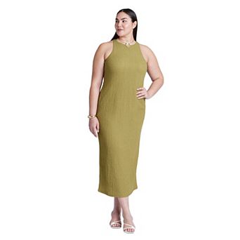 ELOQUII Women's Plus Size Texture Knit Dress