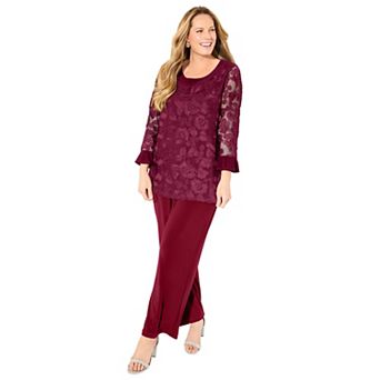 Catherines Women's Plus Size Soutache Pant Set