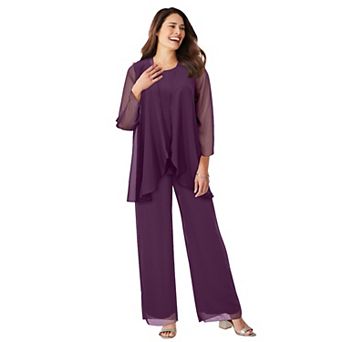 Woman Within Plus Size 3 pc Cascade Pant Set
