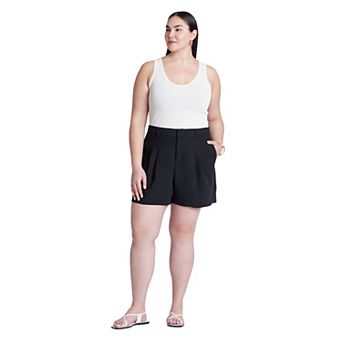 ELOQUII Women's Plus Size The Fluid Crepe Short