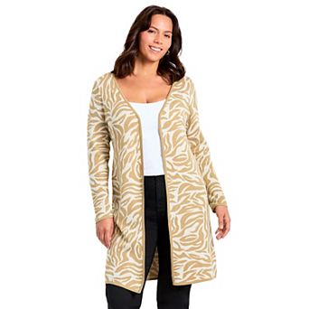 Avenue Women's Plus Size Open Front Sweater Cardigan