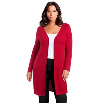 Avenue Women's Plus Size Open Front Sweater Cardigan