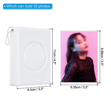 3" Mini Kpop Photocard Binder 2.5"x3.5" Album with 32 Pockets Small Picture Holder Book