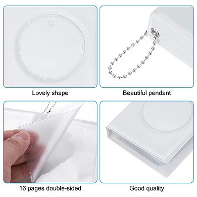 3" Mini Kpop Photocard Binder 2.5"x3.5" Album with 32 Pockets Small Picture Holder Book