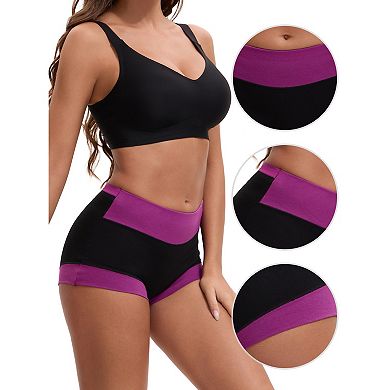 Women's High Waisted Loose Classic Full Coverage Briefs Breathable Cotton Ladies Panties