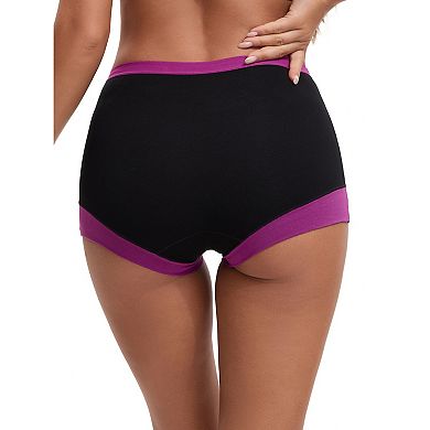Women's High Waisted Loose Classic Full Coverage Briefs Breathable Cotton Ladies Panties
