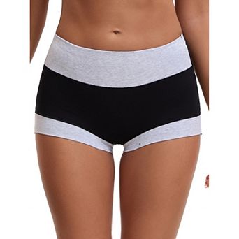 Women's High Waisted Loose Classic Full Coverage Briefs Breathable Cotton Ladies Panties