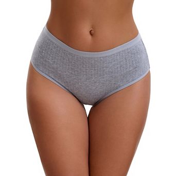 Women's Cotton High Waist Briefs Tummy Control Breathable Underwear