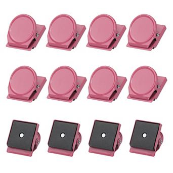 31mm Magnetic Clips, 12 pc Stainless Steel Refrigerator Magnet Hook Clips for Photo Displays