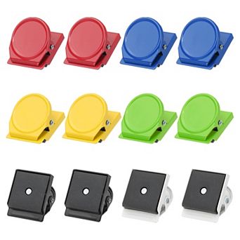 31mm Magnetic Clips, 12 pc Stainless Steel Refrigerator Magnet Hook Clips for Photo Displays