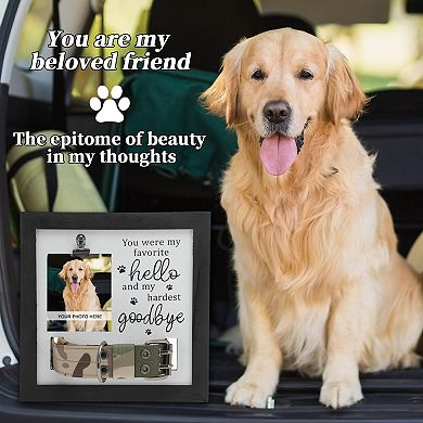 Dog Memorial Gifts, Personalized Keepsake, Pet Memorial Frame with Paw Print Design, 9.06"x9.06"