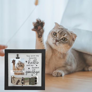 Dog Memorial Gifts, Personalized Keepsake, Pet Memorial Frame with Paw Print Design, 9.06"x9.06"