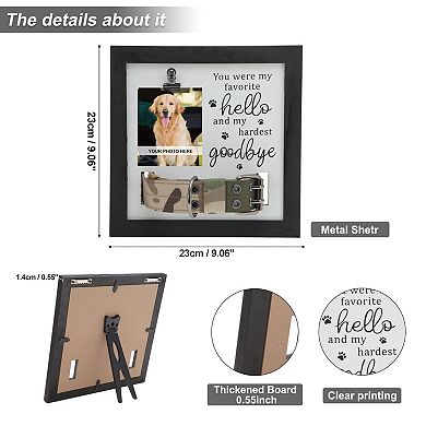 Dog Memorial Gifts, Personalized Keepsake, Pet Memorial Frame with Paw Print Design, 9.06"x9.06"