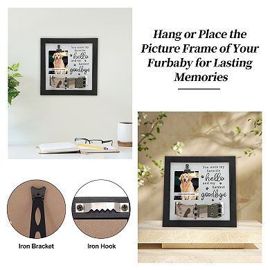 Dog Memorial Gifts, Personalized Keepsake, Pet Memorial Frame with Paw Print Design, 9.06"x9.06"