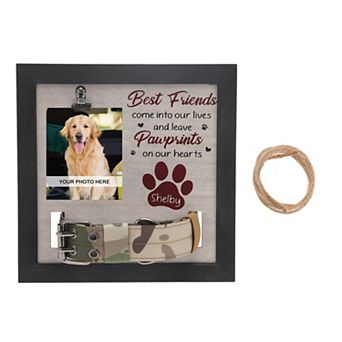 Dog Memorial Gifts, Personalized Keepsake, Pet Memorial Frame with Paw Print Design, 9.06"x9.06"