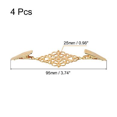 4pcs Sweater Clips Retro Cardigan Collar Clips Shirt Clips Dresses Clip