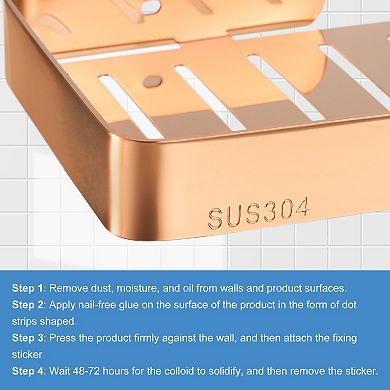 Soap Dish Holder, 304 Stainless Steel Soap Bar, Wall Mounted Soap Tray with Installation Kits