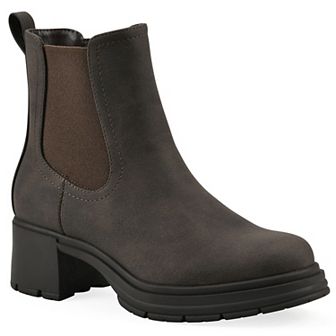 Cliffs By White Mountain Mingo Women's Chelsea Boots Slip-On Block Heel