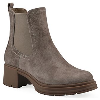 Cliffs By White Mountain Mingo Women's Chelsea Boots Slip-On Block Heel
