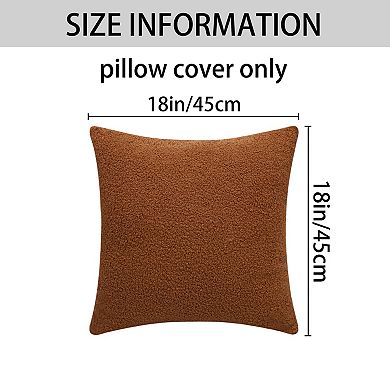 Set of 2 Throw Pillow Covers Solid Soft Cushion Pillow Covers for Sofa Living Room