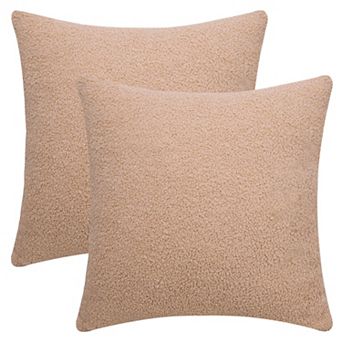 Set of 2 Throw Pillow Covers Solid Soft Cushion Pillow Covers for Sofa Living Room
