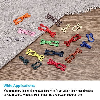 14pcs Polyester Covered Sewing Hooks and Eyes Closure for DIY Craft