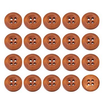 50 pc Wooden Buttons 12.5mm 4 Hole Round Wood Sewing Button Craft
