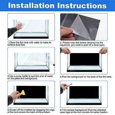 Aquarium Background, Aquarium Background Static Cling, Aquarium Poster Background, 78.7"L x 15.8"W