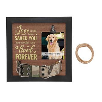 Dog Memorial Gifts, Personalized Keepsake, Pet Memorial Frame with Paw Print Design, 9.06"x9.06"