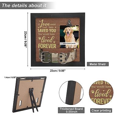 Dog Memorial Gifts, Personalized Keepsake, Pet Memorial Frame with Paw Print Design, 9.06"x9.06"