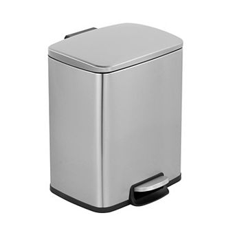 5.3 Gal./20 Liter Rectangular Stainless Steel step-on Trash Can for kitchen