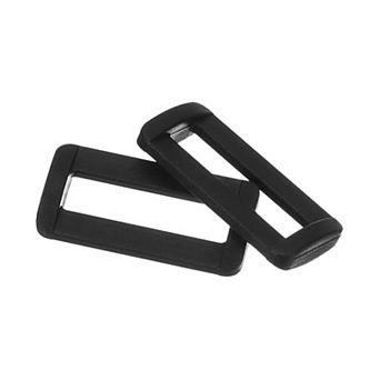 30 pc 1 Inch Plastic Rectangle Rings Webbing Belts Buckle Slide Loop, Black