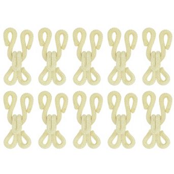 12 pc Polyester Covered Sewing Hooks and Eyes Closure for Clothing, Bra, Skirt, DIY Craft
